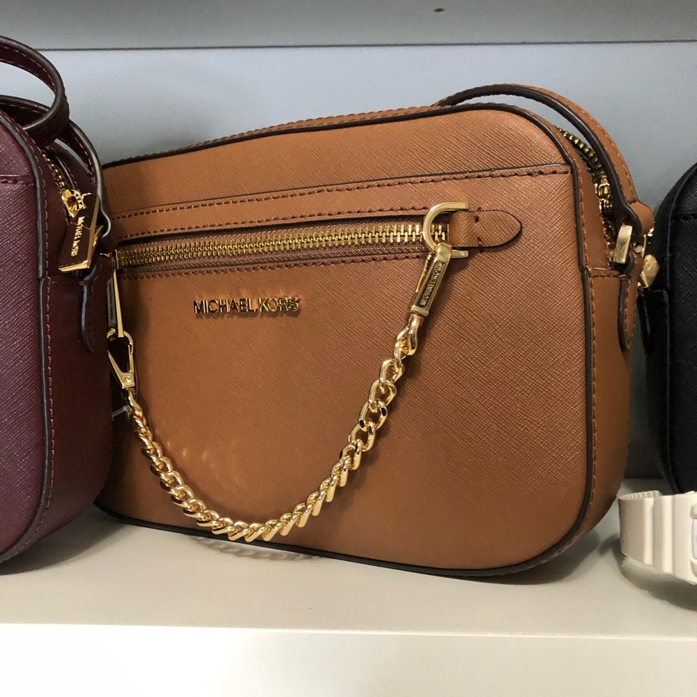 Michael Kors Tan Crossbody Bag with Gold Hardware